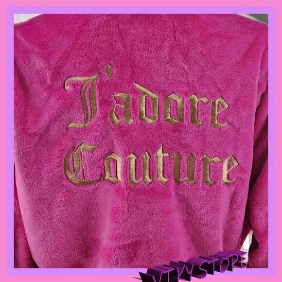 NWT Golden Back Bliss: {Juicy Couture} Pink Sherpa Robe, L/XL NWT