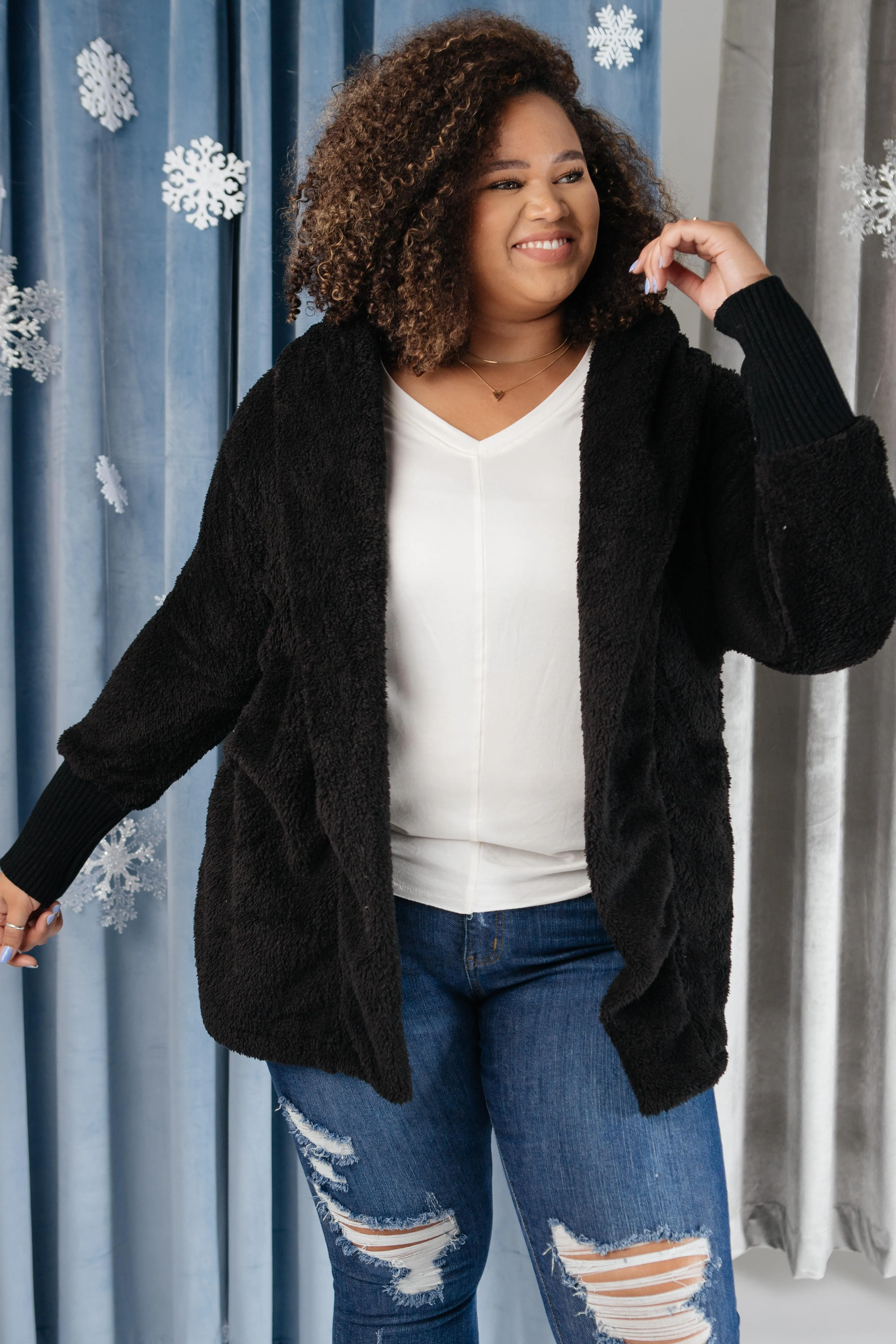 Overly Cozy Cardigan in Black