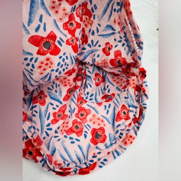 Pact Organic Cotton Breezy Light Gauze Sleep Short Small in Floral Poppy BUNDLE