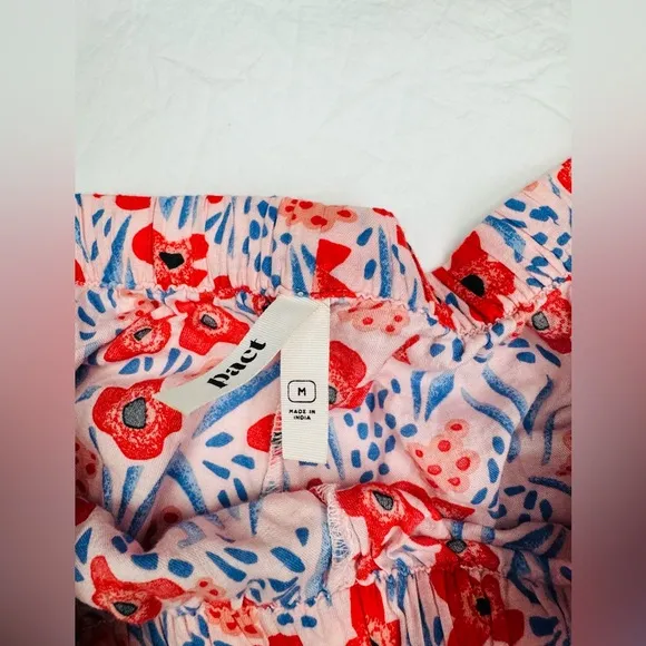 Pact Organic Cotton Breezy Light Gauze Sleep Short Small in Floral Poppy BUNDLE