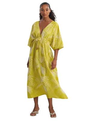 Palm Kaftan Dress