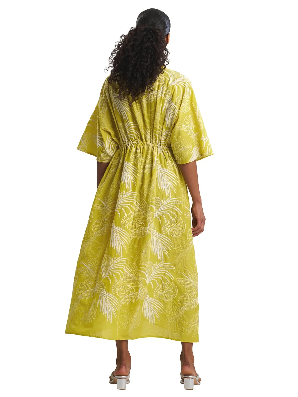 Palm Kaftan Dress