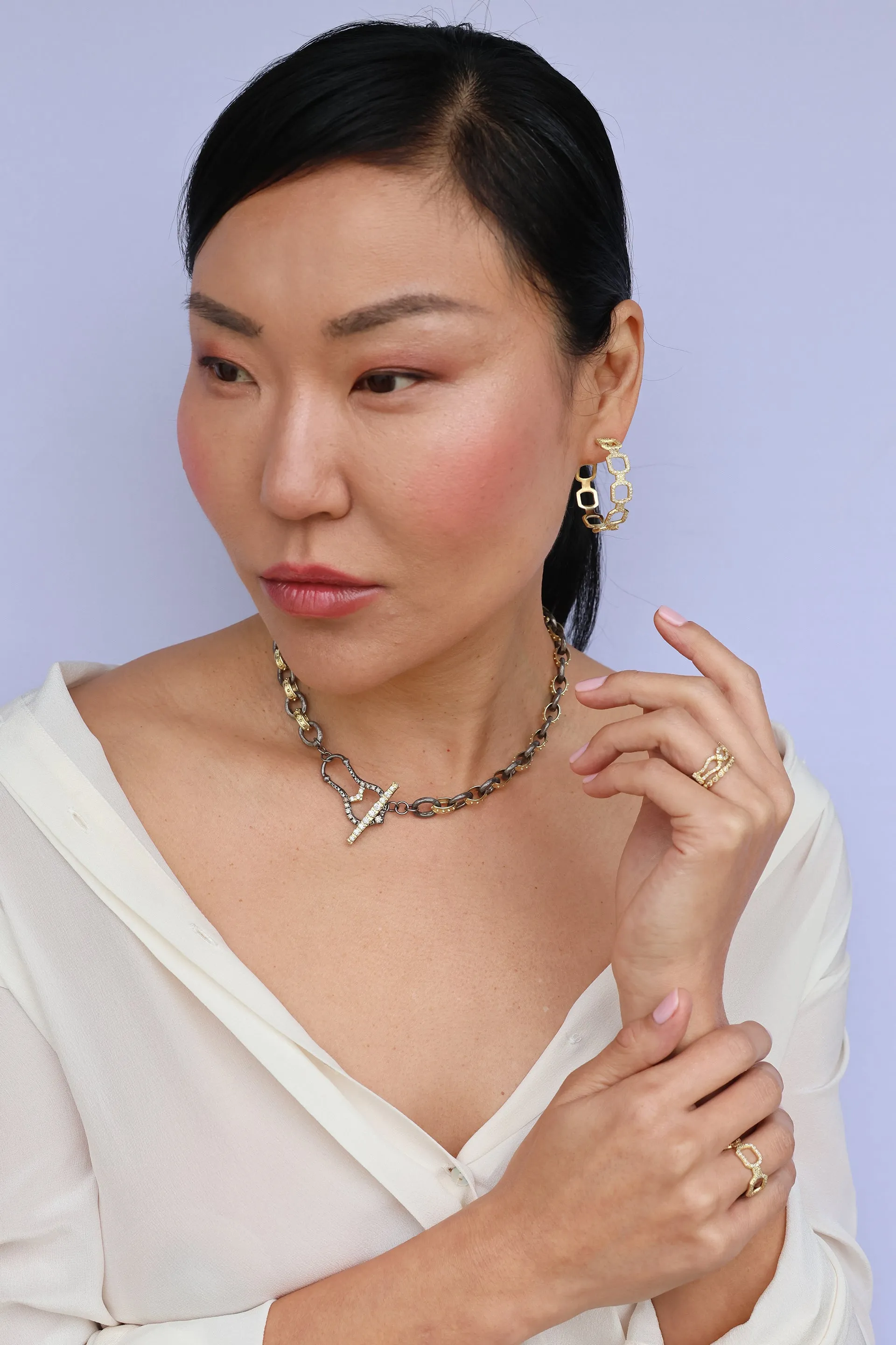 PAPERCLIP HOOP EARRINGS