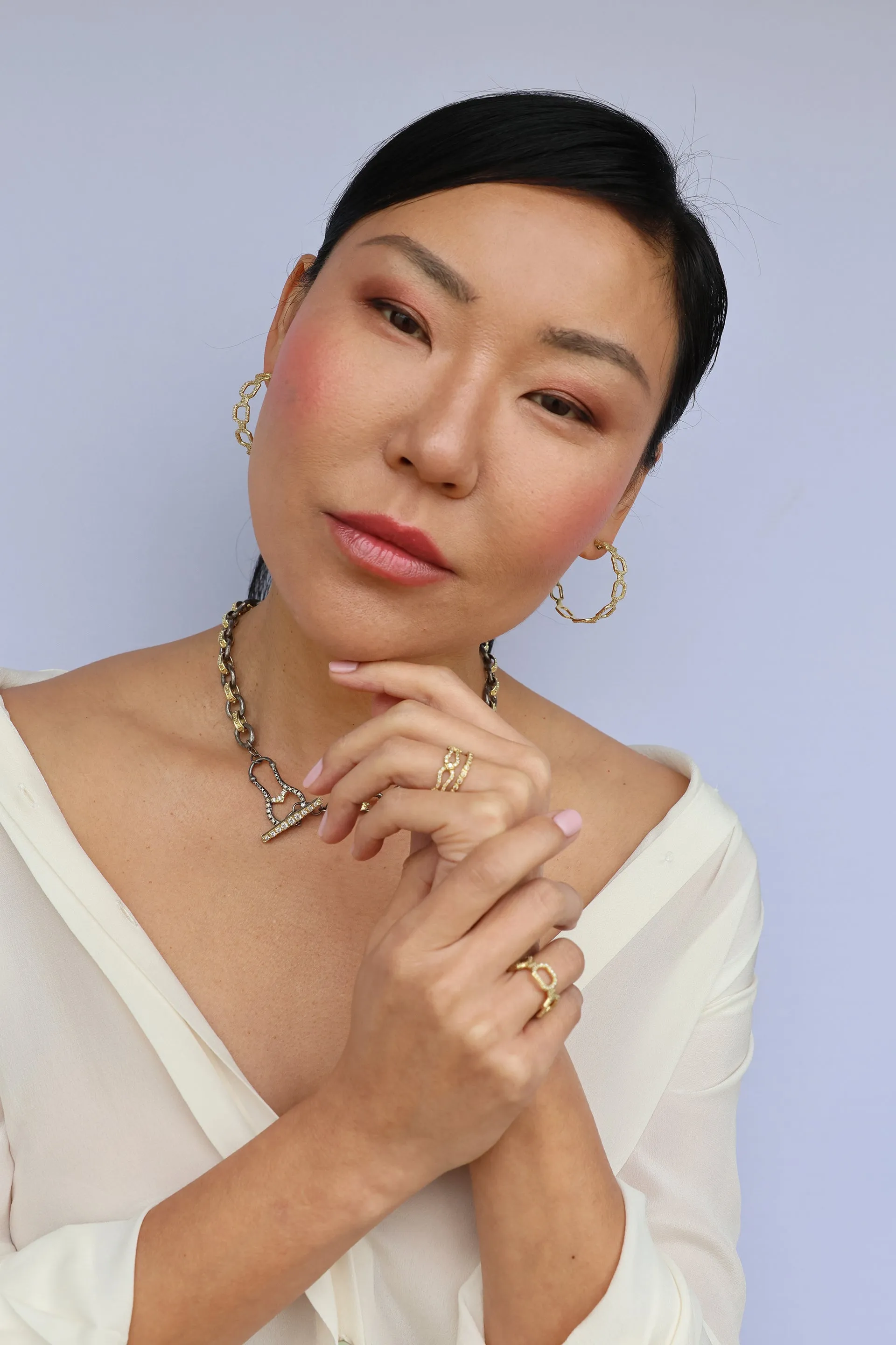 PAPERCLIP HOOP EARRINGS