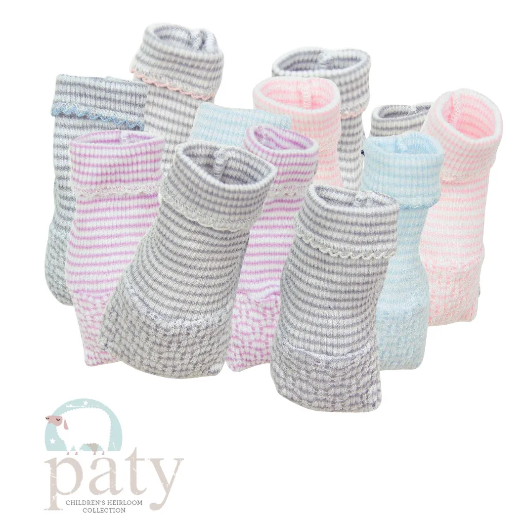 Paty Knit Booties With Trim