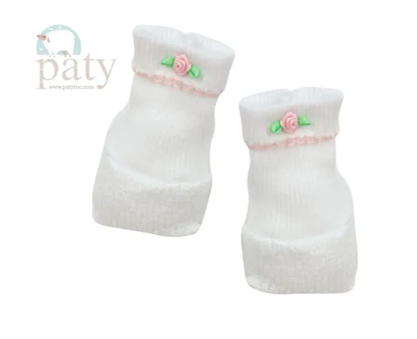 Paty Knit Booties With Trim