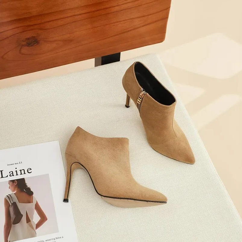 Petite Feet Women's Small Size Suede Booties MS311