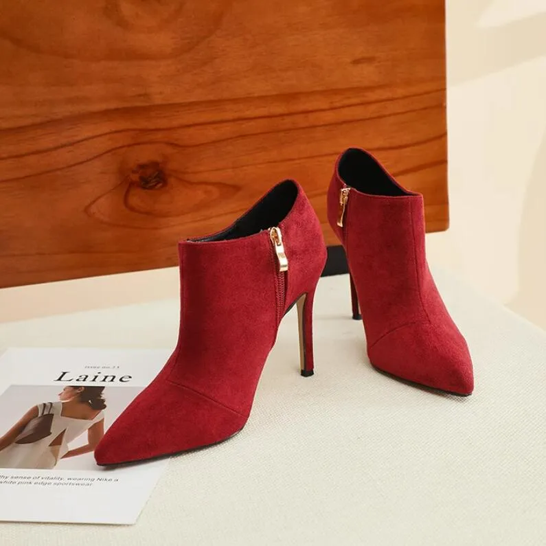 Petite Feet Women's Small Size Suede Booties MS311
