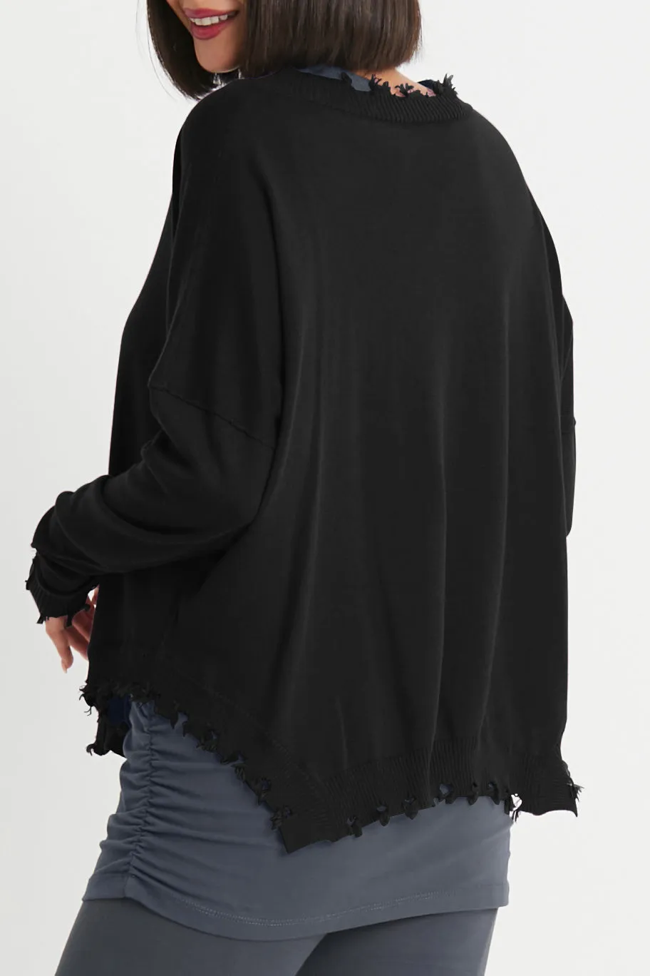 Pima Cotton Shabby Chic Crewneck Sweater