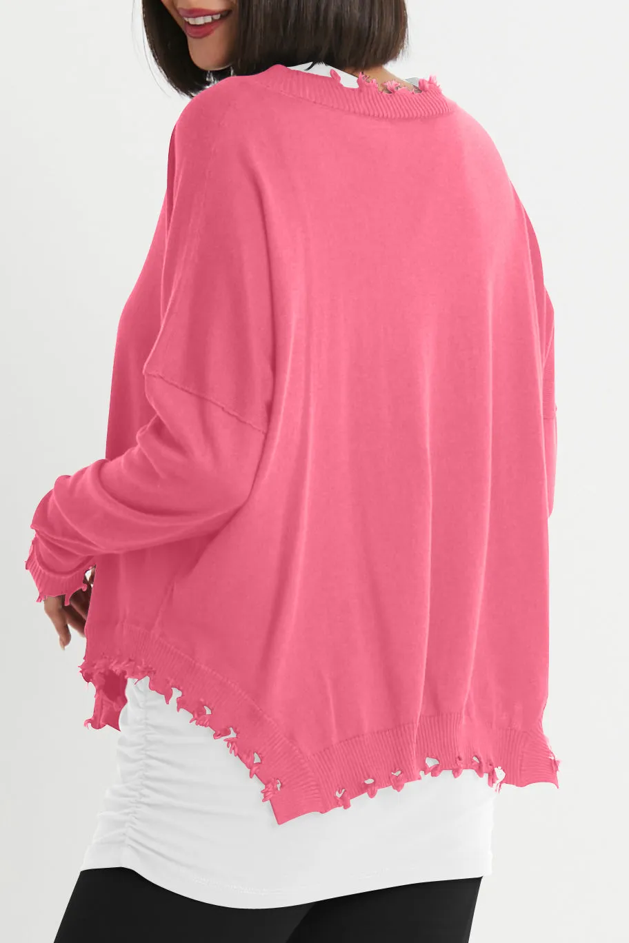 Pima Cotton Shabby Chic Crewneck Sweater