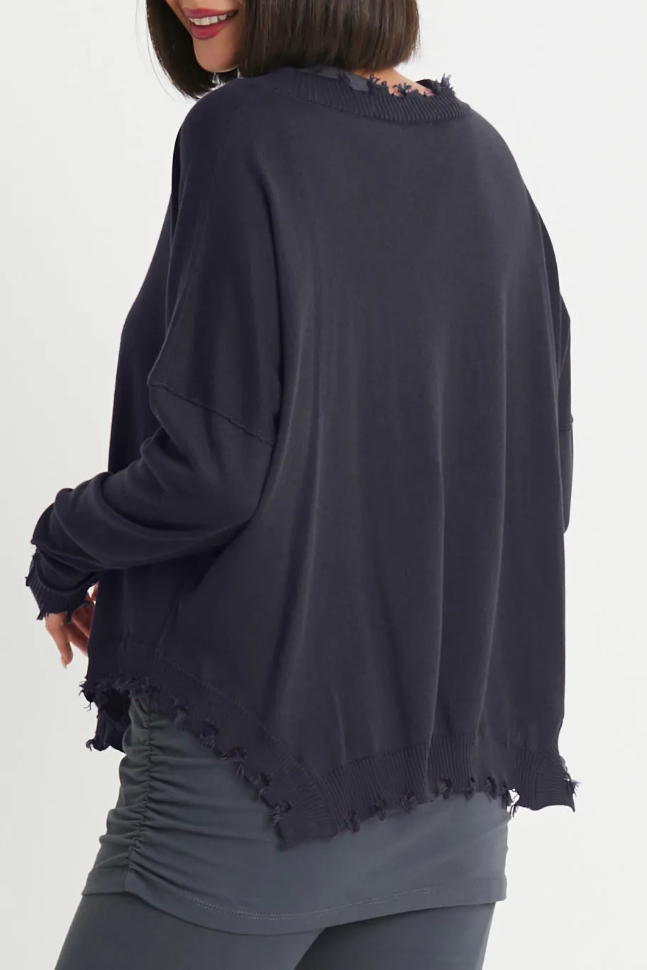 Pima Cotton Shabby Chic Crewneck Sweater