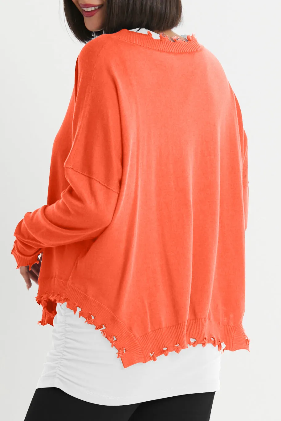 Pima Cotton Shabby Chic Crewneck Sweater