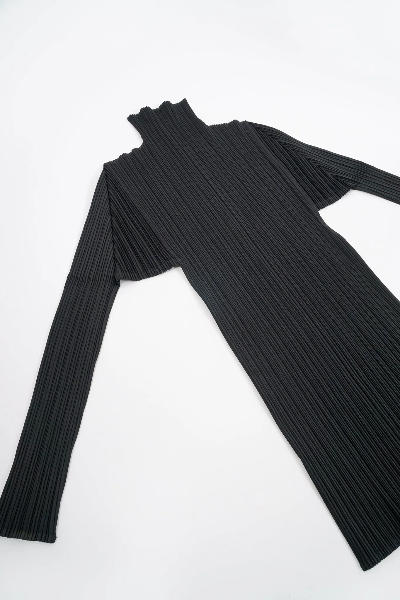 Pleated Turtleneck Top
