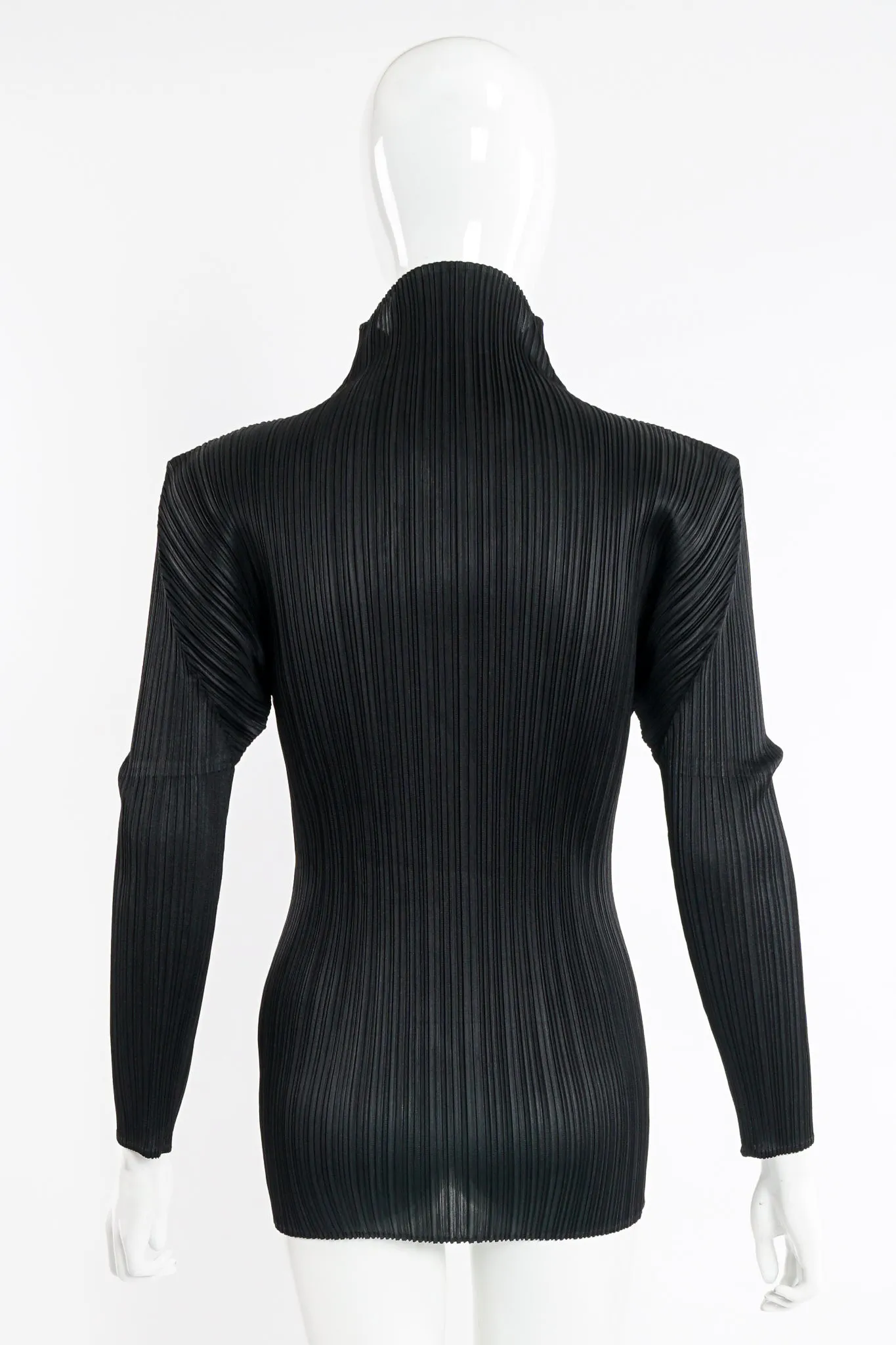 Pleated Turtleneck Top