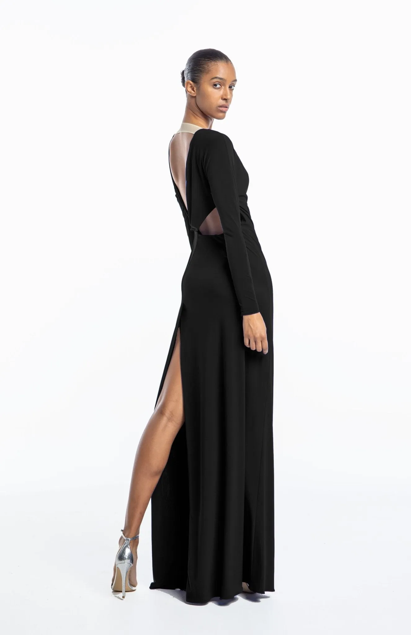 Promethea | Elegant Exit: Cutout Back Jersey Gown