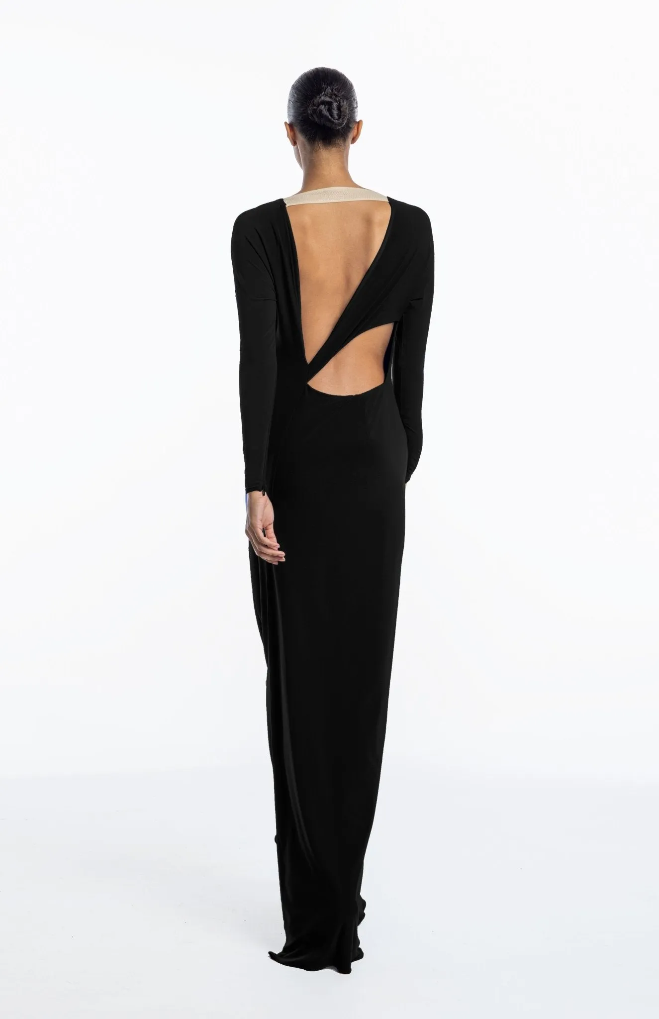 Promethea | Elegant Exit: Cutout Back Jersey Gown