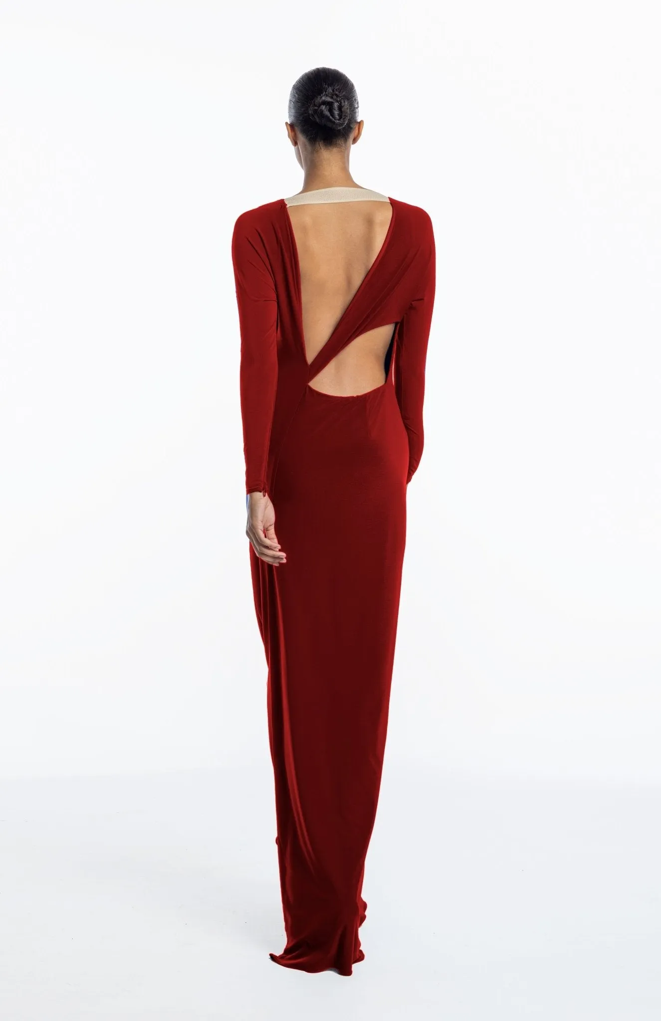 Promethea | Elegant Exit: Cutout Back Jersey Gown