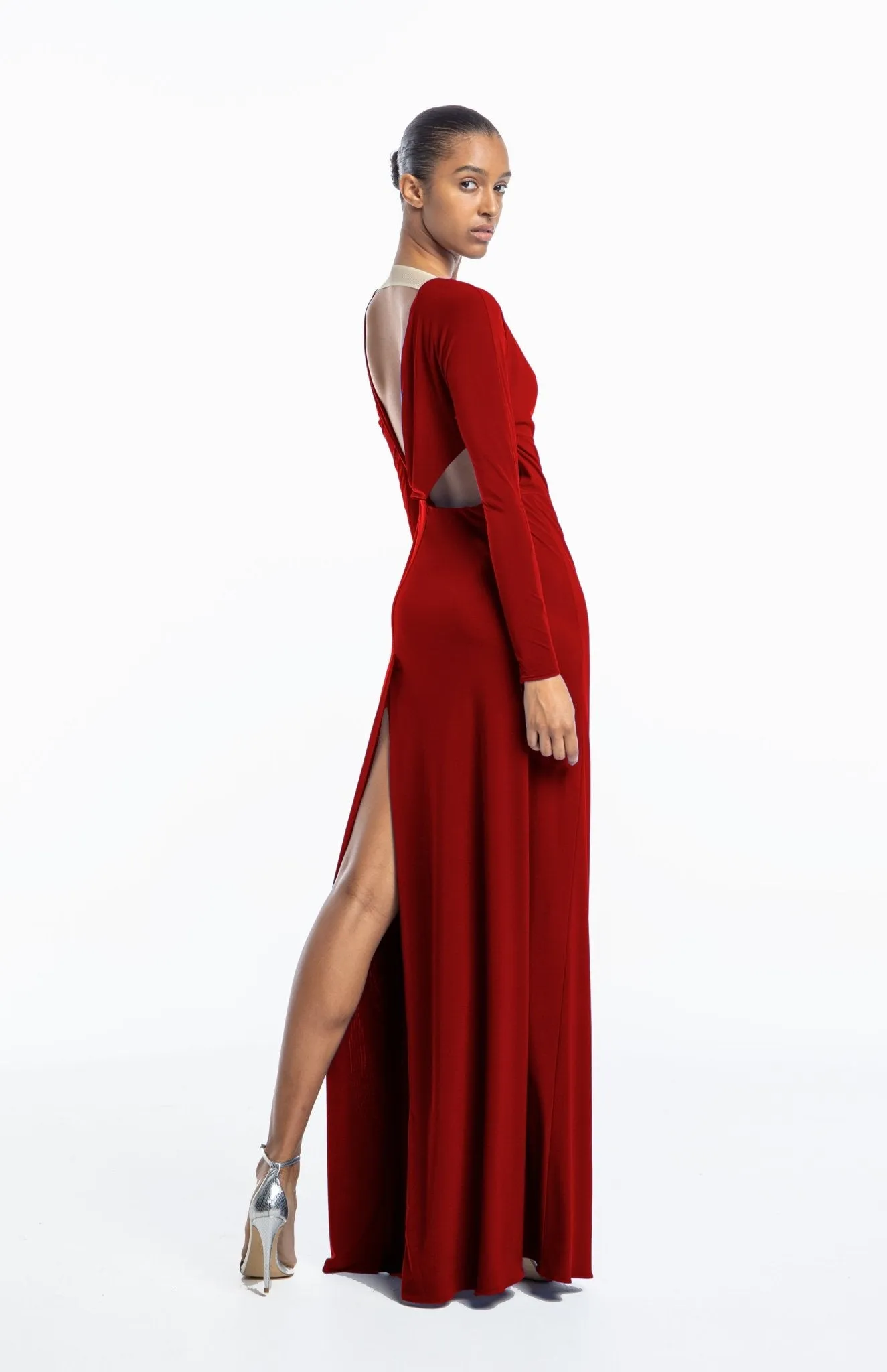 Promethea | Elegant Exit: Cutout Back Jersey Gown