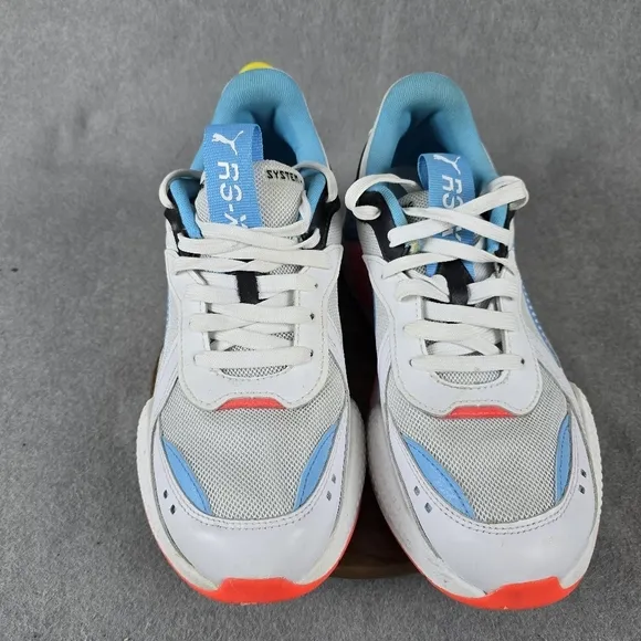 Puma RS- x airbrush junior white red blue and orange men's size 10 sneakers SHOE