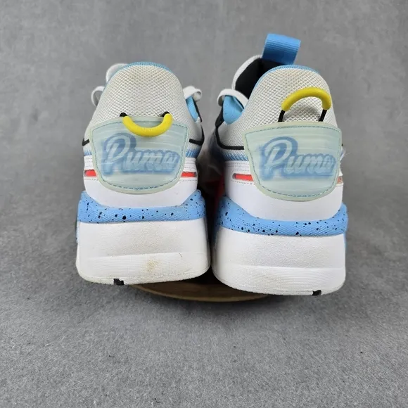Puma RS- x airbrush junior white red blue and orange men's size 10 sneakers SHOE