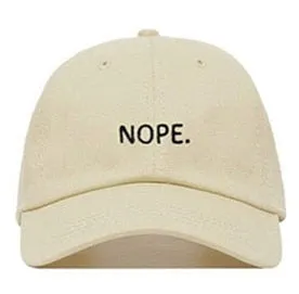 "NOPE" Casquette Baseball Snapback Brodée Noire - URB1™