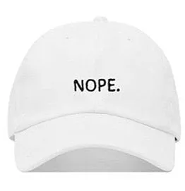 "NOPE" Casquette Baseball Snapback Brodée Noire - URB1™