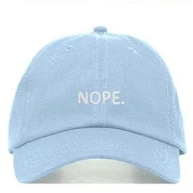 "NOPE" Casquette Baseball Snapback Brodée Noire - URB1™