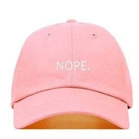 "NOPE" Casquette Baseball Snapback Brodée Noire - URB1™