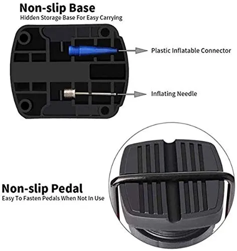 QUXIS Portable Mini Bike Pump Foot Activated with Pressure Gauge for Road
