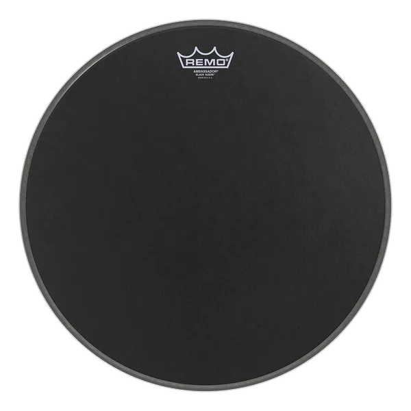 Remo 16" Ambassador Suede Black