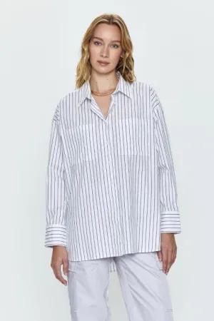 RENA BUTTON DOWN TUNIC-VIOLETTE STRIPE