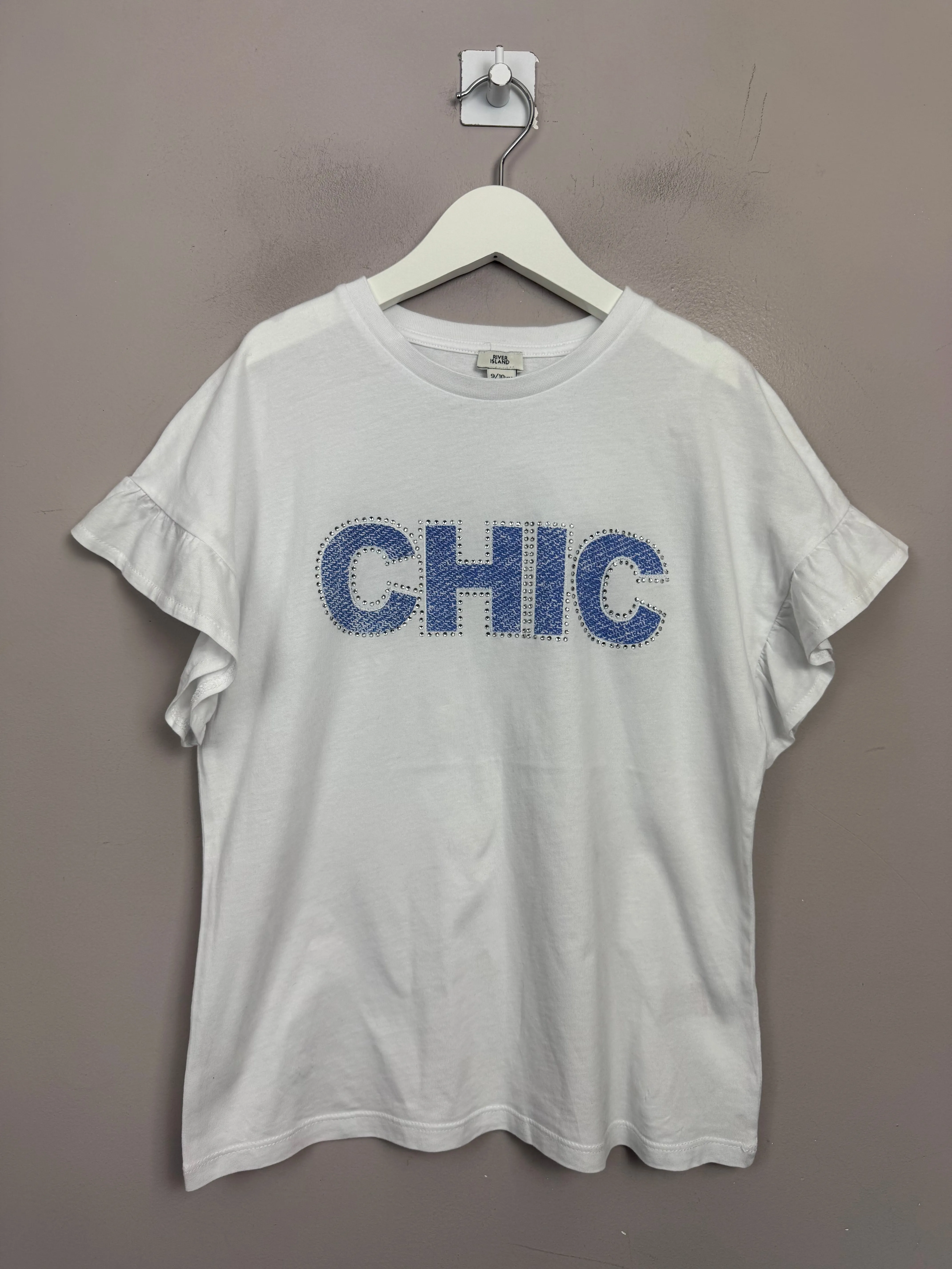 River Island Chic White T-shirt 9-10y