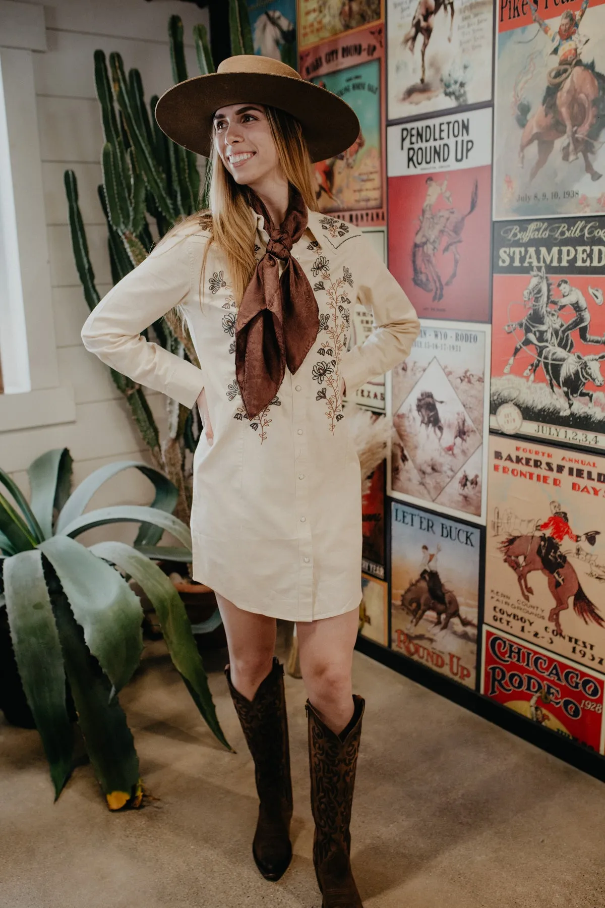 'Ryder' Wrangler Denim Snap Dress (S-XXL)