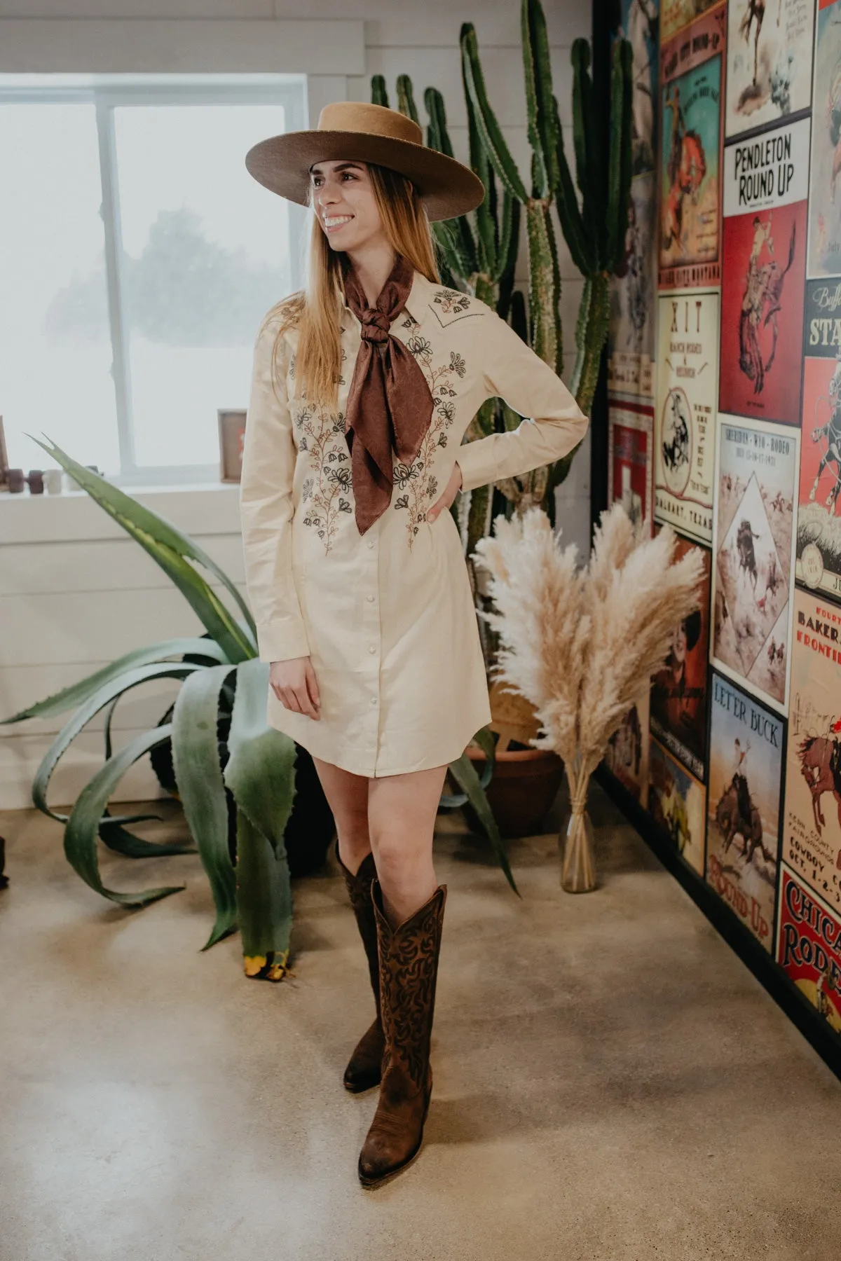 'Ryder' Wrangler Denim Snap Dress (S-XXL)