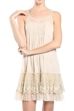 Ryu | Lace Slip Dress Cream