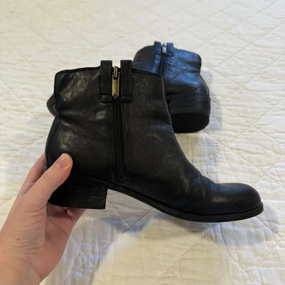 Sam Edelman‎ Women's Ankle Booties Black Leather JAMES Size 6.5