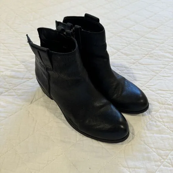 Sam Edelman‎ Women's Ankle Booties Black Leather JAMES Size 6.5