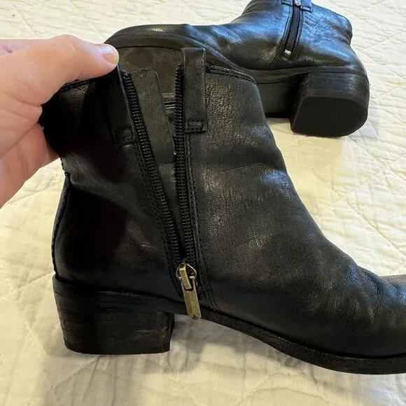 Sam Edelman‎ Women's Ankle Booties Black Leather JAMES Size 6.5