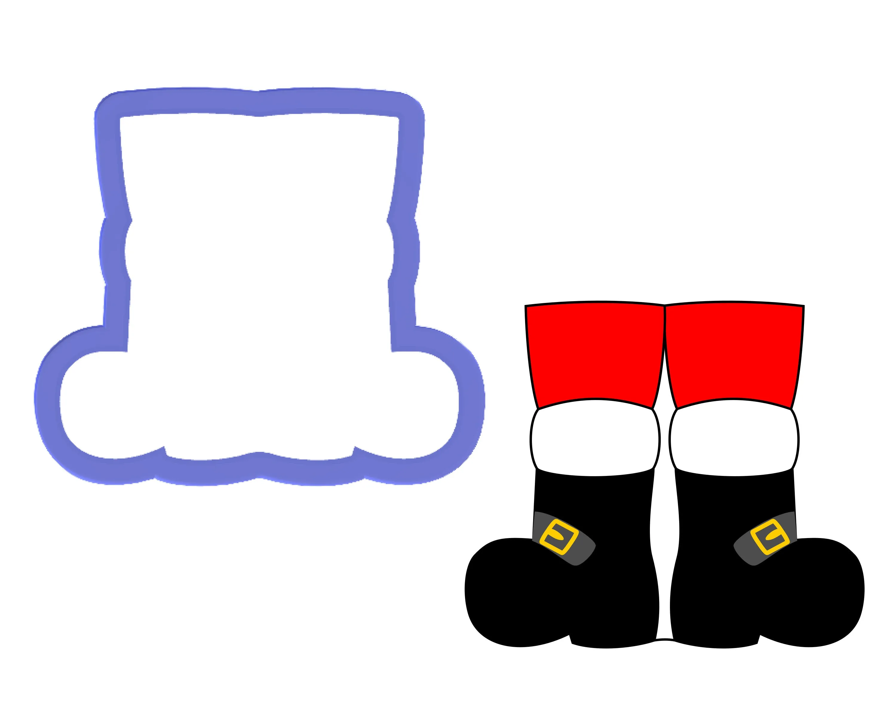 Santa Legs Cookie Cutter
