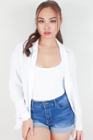 SEA SUN SAND BUTTON DOWN TOP