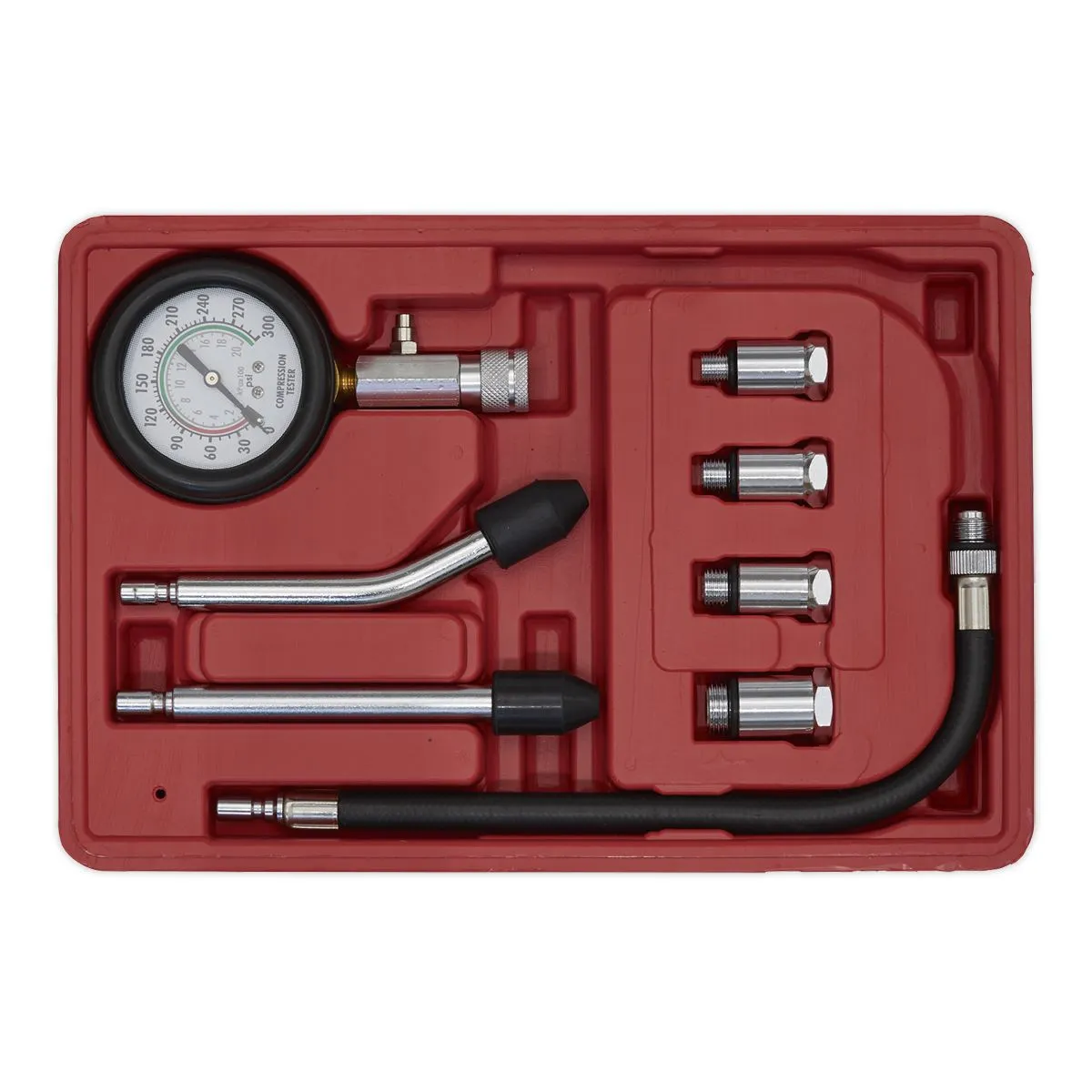 Sealey Petrol Engine Compression Test Kit 8 Piece