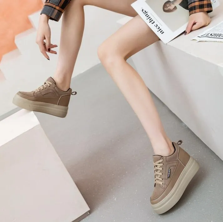 Small Size Thicksole Suede Leather Booties AP109
