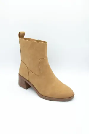 Soda Beaver Block Heel Booties for Women in Coffee | BEAVER-S COFFEE