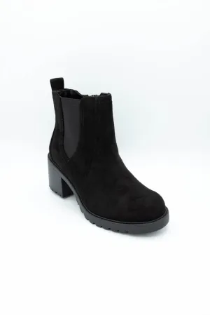 Soda Spirea Lug Booties for Women in Black | SPIREA-S BLACK
