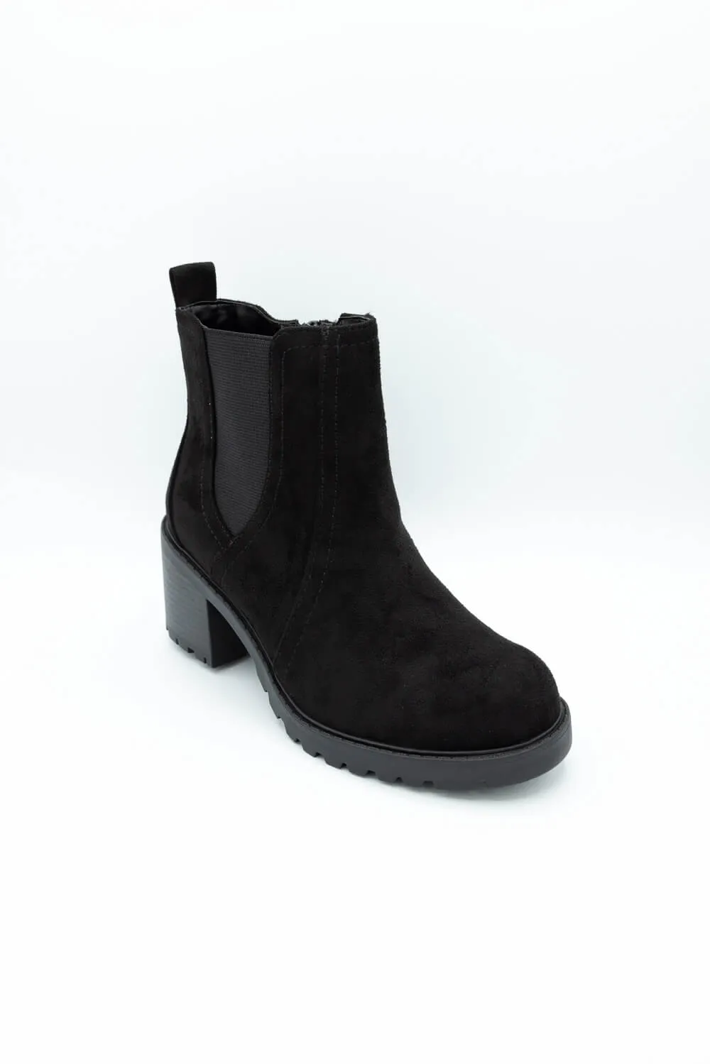 Soda Spirea Lug Booties for Women in Black | SPIREA-S BLACK