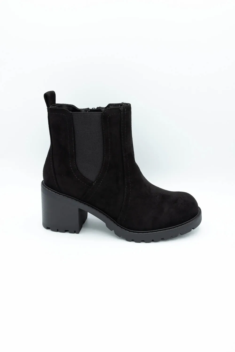 Soda Spirea Lug Booties for Women in Black | SPIREA-S BLACK