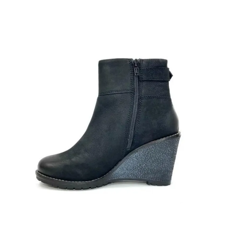 Sophie Black Wedge Bootie