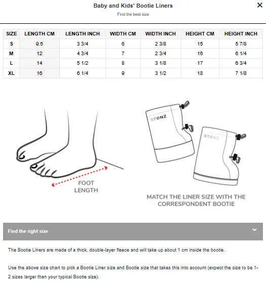 Stonz Bootie Liners