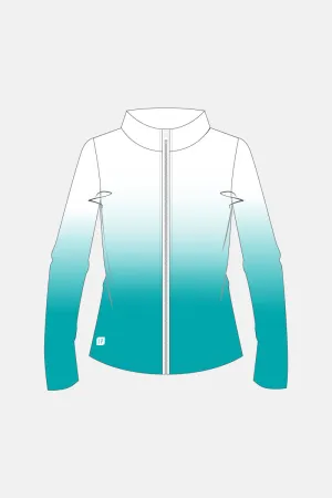 Teal Ombre Warm Up Jacket