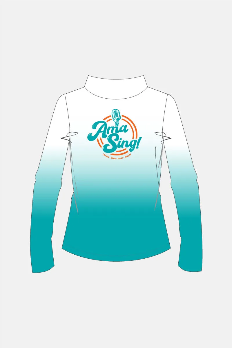 Teal Ombre Warm Up Jacket